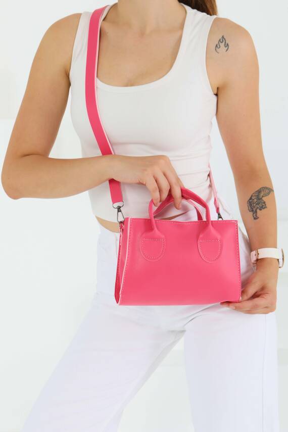 Kadın Pembe Mini El Çantası - 27466 - 5