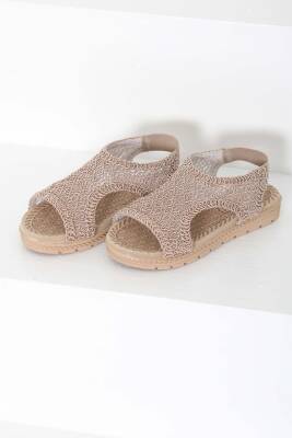 Kadın Vizon Nakış Hasırlı Sandalet - 27156 - 6