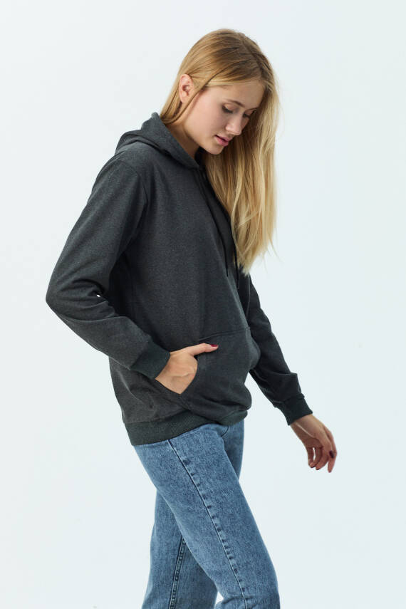 Kapsonlu Sweat Antrasit - 23003 - 2