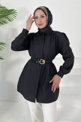 Kemerli Tunik Siyah - 27002 - 2