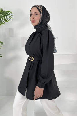 Kemerli Tunik Siyah - 27002 - 3