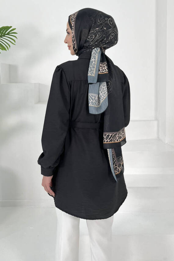 Kemerli Tunik Siyah - 27002 - 6