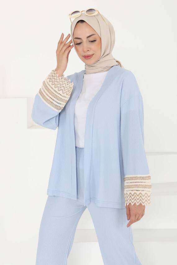 Kimono İkili Takım Bebe Mavi - 27242 - 1