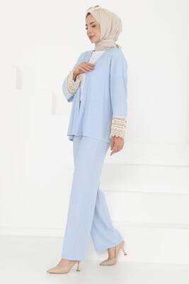 Kimono İkili Takım Bebe Mavi - 27242 - 5