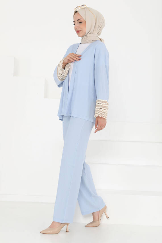 Kimono İkili Takım Bebe Mavi - 27242 - 5