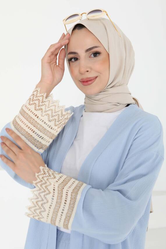 Kimono İkili Takım Bebe Mavi - 27242 - 6