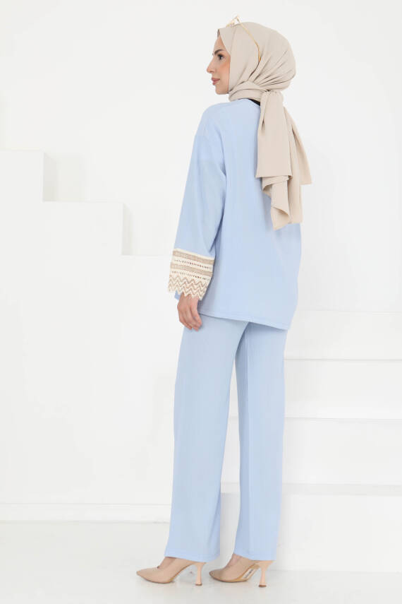 Kimono İkili Takım Bebe Mavi - 27242 - 7
