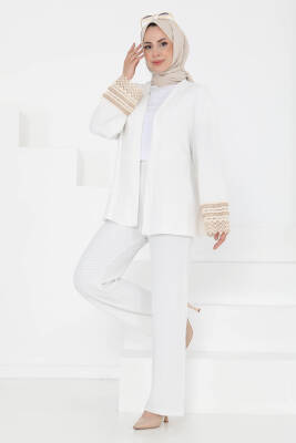 Kimono İkili Takım Ekru - 27242 - 1