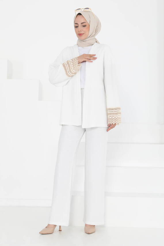 Kimono İkili Takım Ekru - 27242 - 3