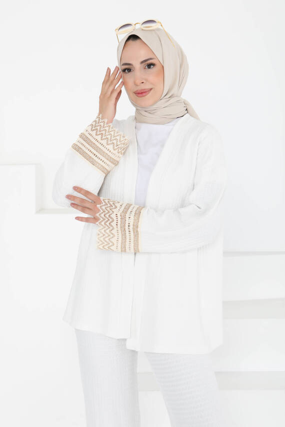 Kimono İkili Takım Ekru - 27242 - 4