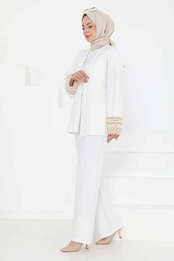 Kimono İkili Takım Ekru - 27242 - 6