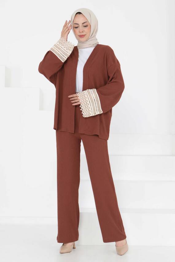 Kimono İkili Takım Kahve - 27242 - 2