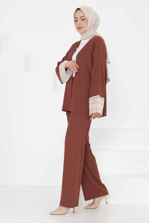 Kimono İkili Takım Kahve - 27242 - 4