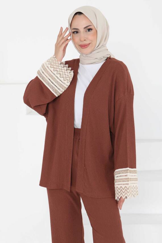 Kimono İkili Takım Kahve - 27242 - 5
