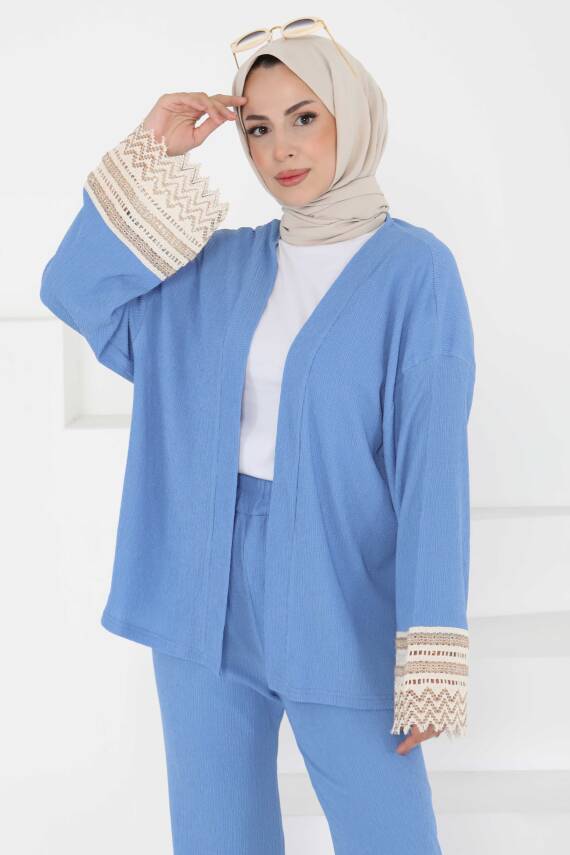 Kimono İkili Takım Mavi - 27242 - 1