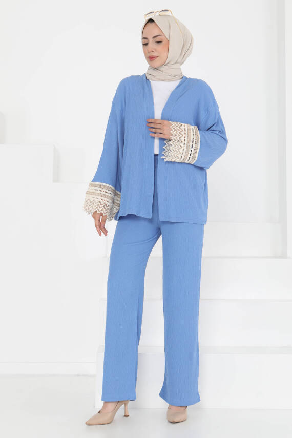 Kimono İkili Takım Mavi - 27242 - 2
