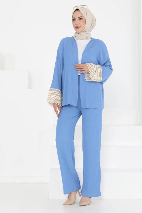 Kimono İkili Takım Mavi - 27242 - 3