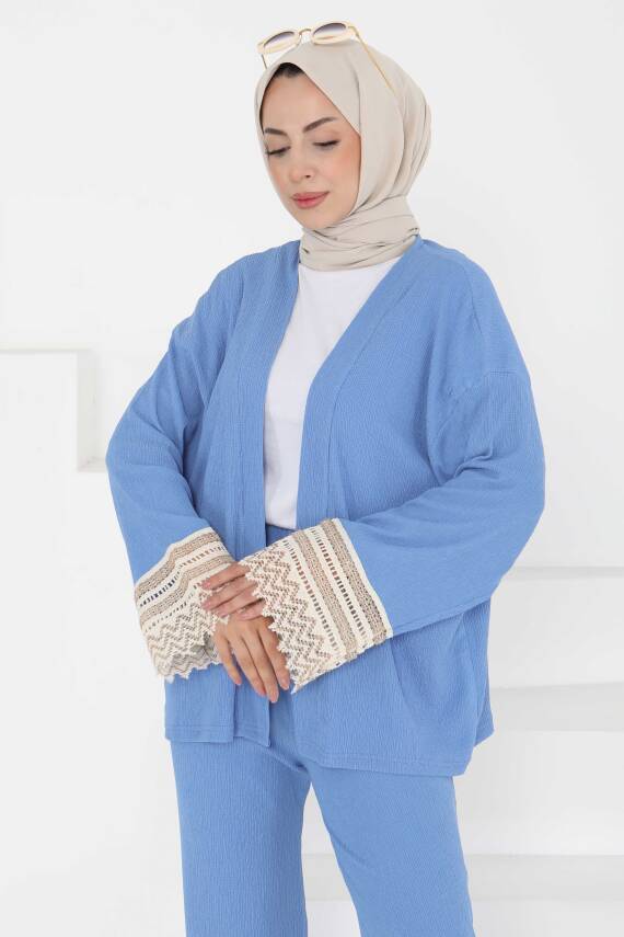 Kimono İkili Takım Mavi - 27242 - 4