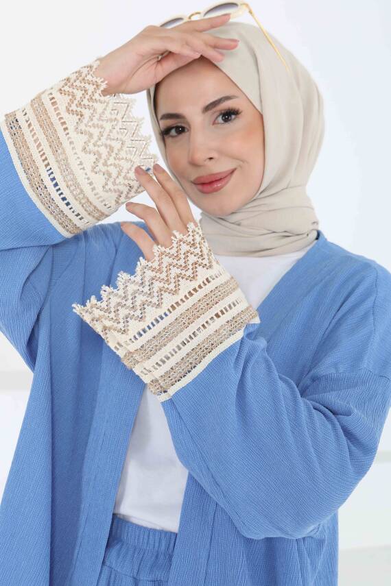 Kimono İkili Takım Mavi - 27242 - 5