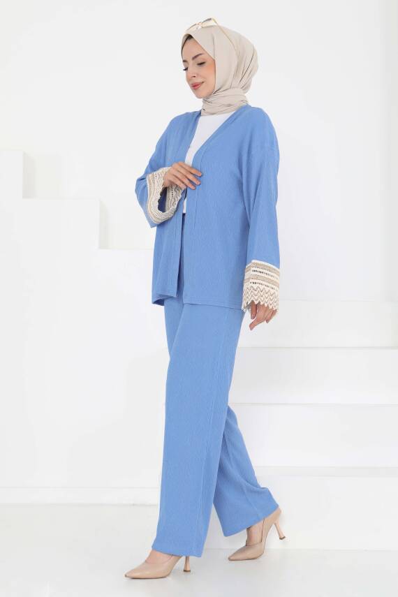 Kimono İkili Takım Mavi - 27242 - 6