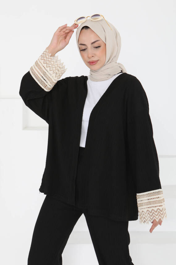 Kimono İkili Takım Siyah - 27242 - 3