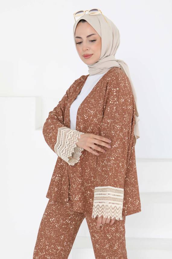 Kimono İkili Takım Taba - 27242 - 2