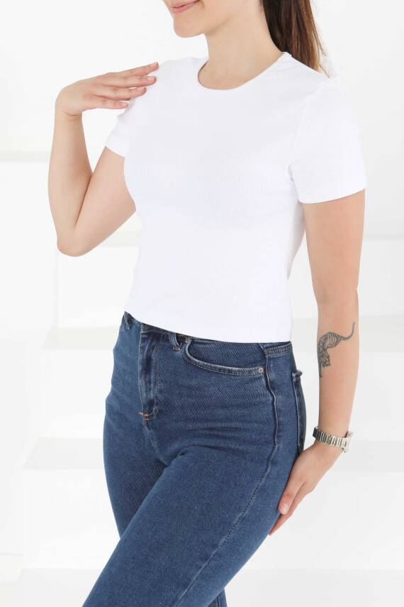 Kısa Kollu Body Beyaz - 27418 - 2
