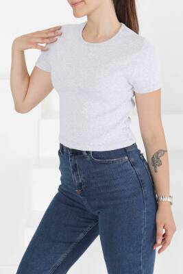 Kısa Kollu Body Gri - 27418 - 2