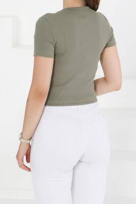 Kısa Kollu Body Haki - 27418 - 4