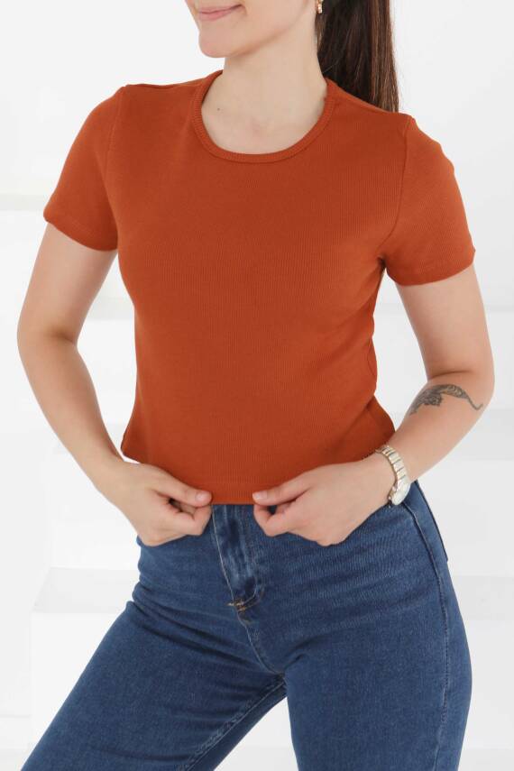 Kısa Kollu Body Kiremit - 27418 - 3