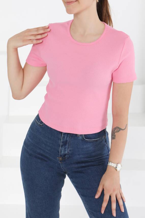 Kısa Kollu Body Pembe - 27418 - 2