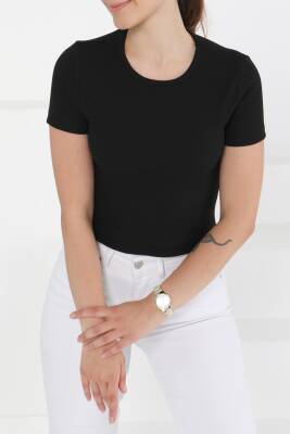 Kısa Kollu Body Siyah - 27418 