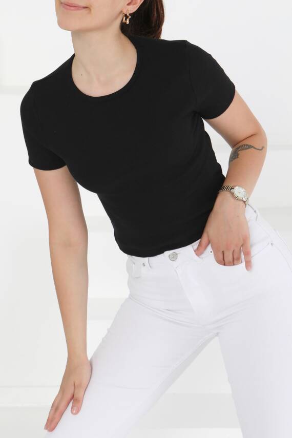 Kısa Kollu Body Siyah - 27418 - 2