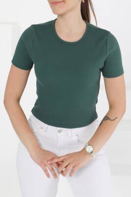 Kısa Kollu Body Zumrut - 27418 - 3