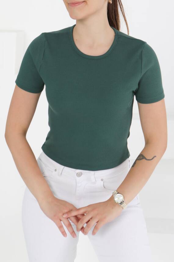 Kısa Kollu Body Zumrut - 27418 - 3