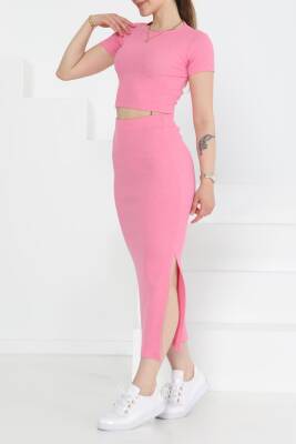 Kısa Kollu İkili Takım Pembe - 27231 - 1