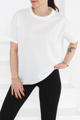 Kısa Kollu T-Şhirt Beyaz - 27140 