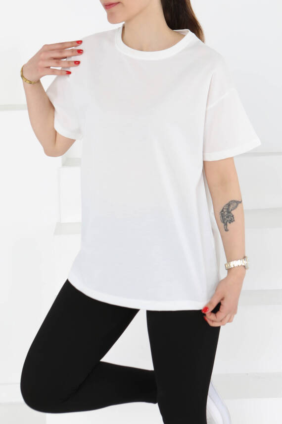 Kısa Kollu T-Şhirt Beyaz - 27140 - 3