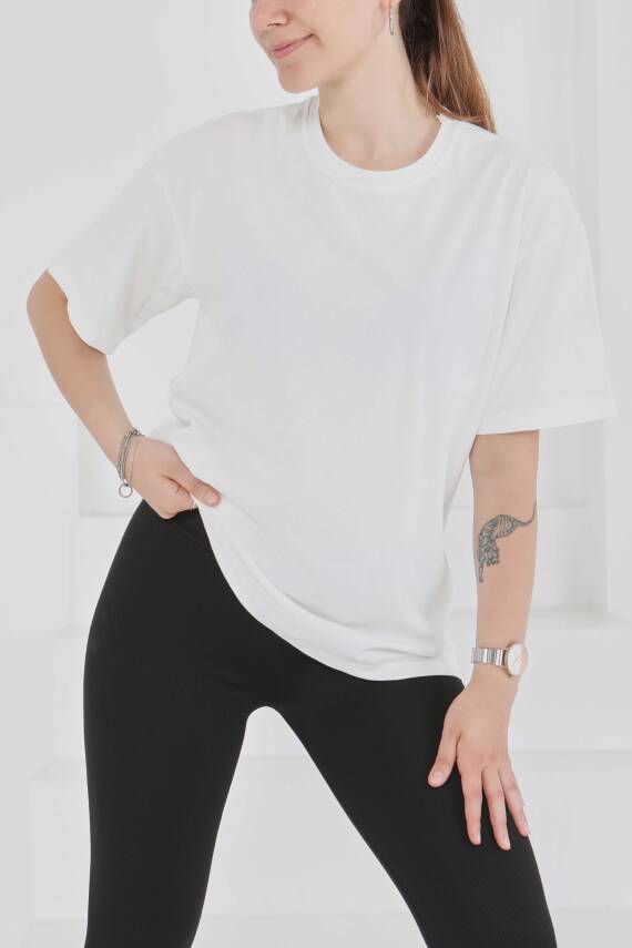 Kısa Kollu T-Şhirt Beyaz - 27346 - 1