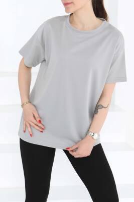Kısa Kollu T-Şhirt Gri - 27140 - 2