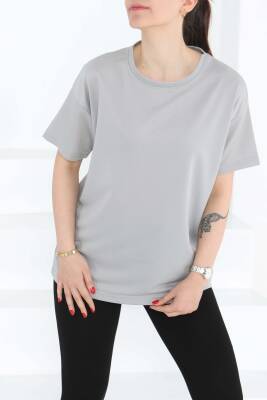 Kısa Kollu T-Şhirt Gri - 27140 - 3