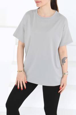 Kısa Kollu T-Şhirt Gri - 27140 - 4