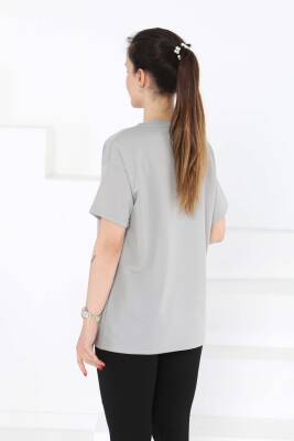 Kısa Kollu T-Şhirt Gri - 27140 - 5