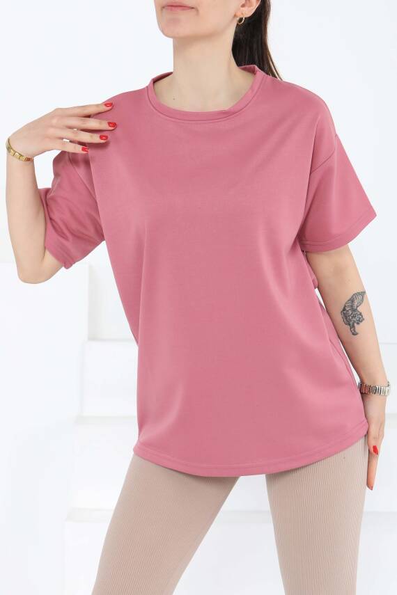 Kısa Kollu T-Şhirt Gül - 27140 - 1