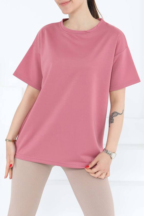 Kısa Kollu T-Şhirt Gül - 27140 - 2