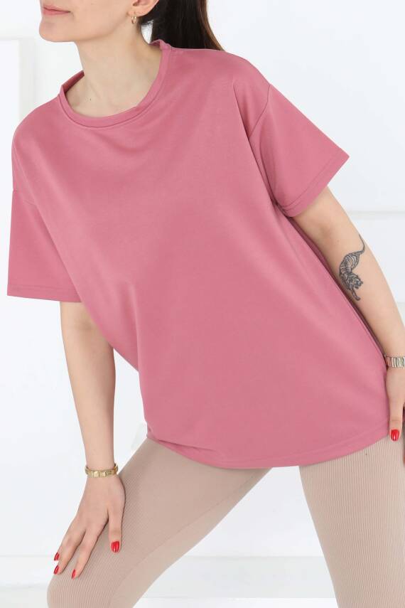 Kısa Kollu T-Şhirt Gül - 27140 - 3
