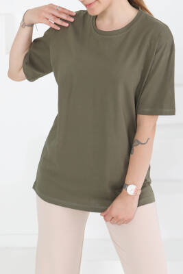 Kısa Kollu T-Şhirt Haki - 27346 - 2