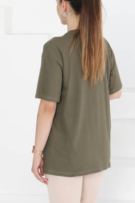 Kısa Kollu T-Şhirt Haki - 27346 - 4