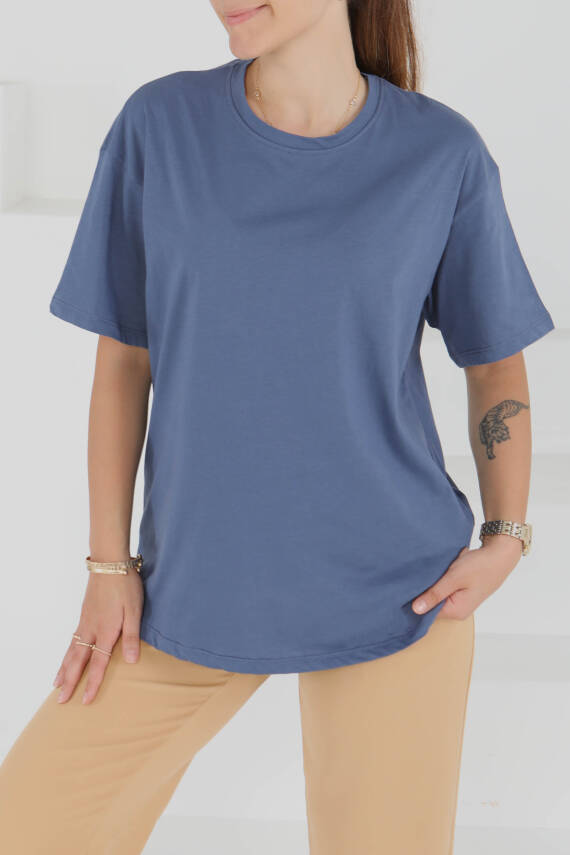 Kısa Kollu T-Şhirt Indigo - 27346 - 1