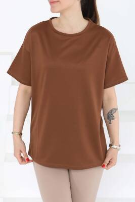Kısa Kollu T-Şhirt Kahve - 27140 - 4